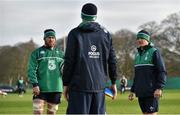 11 February 2016; Ireland's Sean O'Brien, left, with forwards coach Simon Easterby and head coach Joe Schmidt, right, during squad training. Carton House, Maynooth, Co. Kildare. Picture credit: Brendan Moran / SPORTSFILE