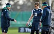 11 February 2016; Ireland head coach Joe Schmidt, left, in conversation with Andrew Trimble and Rob Kearney during squad training. Carton House, Maynooth, Co. Kildare. Picture credit: Brendan Moran / SPORTSFILE