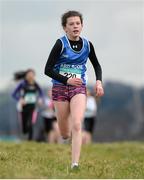 11 February 2016; Lucy Holmes, Ard Scoil na nDéise, on her way to winning the Junior Girls event. GloHealth Munster Schools Cross Country, Tramore Valley Park, Cork City. Picture credit: Seb Daly / SPORTSFILE