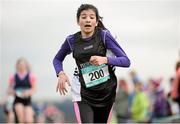 11 February 2016; Tara Ramasawmy, Presentation Waterford, on her way to finishing in second place in the Junior Girls event. GloHealth Munster Schools Cross Country, Tramore Valley Park, Cork City. Picture credit: Seb Daly / SPORTSFILE