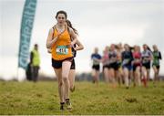 11 February 2016; Eimear McDonald, Rice College Ennis, in action during the Intermediate Girls event. GloHealth Munster Schools Cross Country, Tramore Valley Park, Cork City. Picture credit: Seb Daly / SPORTSFILE