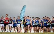 11 February 2016; A general view of the start of the Senior Boys event. GloHealth Munster Schools Cross Country, Tramore Valley Park, Cork City. Picture credit: Seb Daly / SPORTSFILE