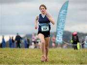 11 February 2016; Fiona Everard, MICC Dunmanway, on her way to winning the Senior Girls event. GloHealth Munster Schools Cross Country, Tramore Valley Park, Cork City. Picture credit: Seb Daly / SPORTSFILE