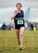 11 February 2016; Fiona Everard, MICC Dunmanway, on her way to winning the Senior Girls event. GloHealth Munster Schools Cross Country, Tramore Valley Park, Cork City. Picture credit: Seb Daly / SPORTSFILE