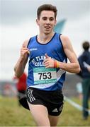 11 February 2016; Kevin Mulcaire, St Flannans Ennis, on his way to winning the Senior Boys event. GloHealth Munster Schools Cross Country, Tramore Valley Park, Cork City. Picture credit: Seb Daly / SPORTSFILE