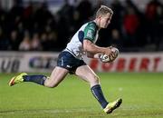 11 February 2016; Matt Healy, Connacht, runs in to score his sides first try of the match . Guinness PRO12 Round 14, Newport Gwent Dragons v Connacht. Rodney Parade, Newport, Wales. Picture credit: Chris Fairweather / SPORTSFILE