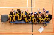 10 December 2009; Mary Immaculate Lisdoonvarna, Clare, players watch on from the bench during their game against St Brigid's Convent of Mercy Tuam, Galway. VAI Schools Senior Volleyball Finals 2009, Senior Girls 'C' Final, UCD Sports Centre, Belfield, Dublin. Picture credit: Stephen McCarthy / SPORTSFILE