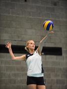 10 December 2009; Sinead Croghan, Mount St Michael Claremorris, Mayo, in action against St Leo's College Carlow. VAI Schools Senior Volleyball Finals 2009, Senior Girls 'A' Final, UCD Sports Centre, Belfield, Dublin. Picture credit: Stephen McCarthy / SPORTSFILE