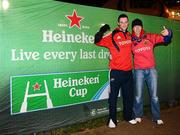 11 December 2009; Munster supporters John O'Connor, left, and Adam Mulvihill, from Limerick, ahead of their side's Heineken Cup match against Perpignan. Thomond Park, Limeirck. Picture credit: Stephen McCarthy / SPORTSFILE