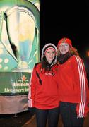 11 December 2009; Munster supporters, Hazel Casey, left, and Marie Bourke, from Limerick City. Thomond Park, Limerick. Picture credit: Diarmuid Greene / SPORTSFILE