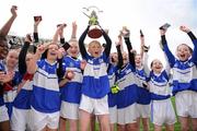 12 December 2009; Mary Help of Christians, Navan Road, celebrate with the cup. Allianz Cumann na mBunscol Finals, Scoil Pádraig, Hollypark v Mary Help of Christians, Navan Road, Croke Park, Dublin. Photo by Sportsfile