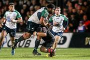 11 February 2016; Rodney Ah You, Connacht, is tackled by Elliot Dee, Newport Gwent Dragons. Guinness PRO12 Round 14, Newport Gwent Dragons v Connacht. Rodney Parade, Newport, Wales. Picture credit: Chris Fairweather / SPORTSFILE