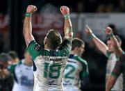 11 February 2016; Finlay Bealham, Connacht, celebrates at the final whistle. Guinness PRO12 Round 14, Newport Gwent Dragons v Connacht. Rodney Parade, Newport, Wales. Picture credit: Gareth Everett / SPORTSFILE