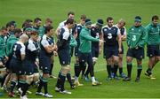 12 February 2016; Ireland's Jonathan Sexton speaks to his team-mates during the captain's run. Ireland Rugby Captain's Run. Stade de France, Saint Denis, Paris, France. Picture credit: Ramsey Cardy / SPORTSFILE