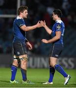 12 February 2016; Jordi Murphy, left, and Cian Kelleher, Leinster, following their victory. Guinness PRO12, Round 14, Leinster v Zebre. RDS Arena, Ballsbridge, Dublin. Picture credit: Stephen McCarthy / SPORTSFILE