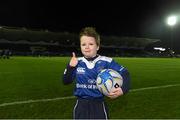 12 February 2016; Leinster match day mascots Culainn O'Keeffe at the Guinness PRO12, Round 14, clash between Leinster and Zebre at the RDS Arena, Ballsbridge, Dublin. Picture credit: Stephen McCarthy / SPORTSFILE