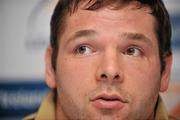 15 December 2009; Leinster's Mike Ross during a press conference ahead of their Heineken Cup game against Llanelli Scarlets on Saturday. Leinster Rugby Press Conference, David Lloyd Riverview, Clonskeagh, Dublin. Picture credit: Brian Lawless / SPORTSFILE