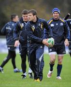 15 December 2009; Leinster's Gordon D'Arcy during squad training ahead of their Heineken Cup game against Llanelli Scarlets on Saturday. Donnybrook Stadium, Donnybrook, Dublin. Picture credit: Brian Lawless / SPORTSFILE