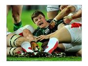 28 February 2009; Ireland's Brian O'Driscoll goes over to score his side's first try. RBS Six Nations Rugby Championship, Ireland v England, Croke Park, Dublin. Picture credit: David Maher / SPORTSFILE