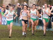 13 December 2009; Irish athletes Fionnuala Britton, Mary Cullen and Deirdre Byrne in action during the Senior Women's Event at the 16th SPAR European Cross Country Championships. Santry Demesne, Santry, Co. Dublin. Picture credit: Brendan Moran / SPORTSFILE