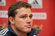 16 December 2009; Munster's Wian Du Preez during a squad press conference ahead of their Heineken Cup game against Perpignan on Sunday. University of Limerick, Limerick. Picture credit: Diarmuid Greene / SPORTSFILE