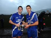 20 December 2009; Bryan Sheehan, left, and Maurice Fitzgerald, St. Mary&#039;s, with the Jack Murphy cup after victory over Skellig Rangers. South Kerry Championship Final, St. Mary&#039;s v Skellig Rangers, Con Keating Park, Cahersiveen, Co. Kerry. Picture credit: Stephen McCarthy / SPORTSFILE