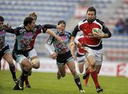 20 December 2009; Simon Danielli, Ulster, is action against Julien Arias, Stade Francais. Heineken Cup Pool 4 Round 4, Stade Francais v Ulster, Stade Jean Bouin, Paris, France. Picture credit: Oliver McVeigh / SPORTSFILE