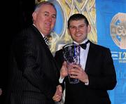 19 December 2009; Colm Burke, London, is presented with his Nicky Rackard Award by Uachtarán CLG Criostóir Ó Cuana. Christy Ring/Nicky Rackard/Lory Meagher Champion 15 & Rounder All-Star Awards 2009, Croke Park, Dublin. Photo by Sportsfile
