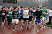 25 December 2009; 'Competitors' set out in one of the many Goal Miles at the athletics track in UCD, Belfield, Dublin. Annual Goal Mile, Belfield, University College, Dublin. Picture credit: Ray McManus / SPORTSFILE