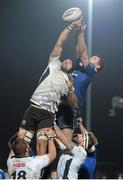 12 February 2016; Marco Bortolami, Zebre, contests a lineout with Ross Molony, Leinster. Guinness PRO12, Round 14, Leinster v Zebre, RDS Arena, Ballsbridge, Dublin. Picture credit: Cody Glenn / SPORTSFILE
