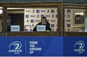 12 February 2016; Leinster head coach Leo Cullen, right, and Leinster backs coach Girvan Dempsey watch on during the game. Guinness PRO12. Guinness PRO12, Round 14, Leinster v Zebre, RDS Arena, Ballsbridge, Dublin. Picture credit: Matt Browne / SPORTSFILE