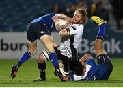 12 February 2016; Jean Cook, Zebre, is tackled by Garry Ringrose, left, and Ben Te'o,  Leinster. Guinness PRO12, Round 14, Leinster v Zebre, RDS Arena, Ballsbridge, Dublin. Picture credit: Cody Glenn / SPORTSFILE