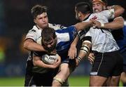 12 February 2016; Ross Molony, Leinster, is tackled by Bruno Postiglioni and Gideon Koegelenberg, Zebre. Guinness PRO12, Round 14, Leinster v Zebre, RDS Arena, Ballsbridge, Dublin. Picture credit: Matt Browne / SPORTSFILE