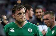 13 February 2016; Ireland's Jamie Heaslip following his side's defeat. RBS Six Nations Rugby Championship, France v Ireland. Stade de France, Saint Denis, Paris, France. Picture credit: Ramsey Cardy / SPORTSFILE