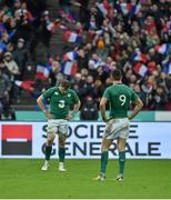 13 February 2016; Conor Murray, 9, and Jamie Heaslip, Ireland, after the final whistle. RBS Six Nations Rugby Championship, France v Ireland. Stade de France, Saint Denis, Paris, France. Picture credit: Brendan Moran / SPORTSFILE