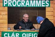 13 February 2016; Johnny Togher, Limerick, sells programmes to supporters before the game. Allianz Hurling League, Division 1B, Round 1, Limerick v Wexford. Gaelic Grounds, Limerick. Picture credit: Sam Barnes / SPORTSFILE
