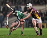 13 February 2016; Declan Hannon, Limerick, in action against Liam Ryan, Wexford. Allianz Hurling League, Division 1B, Round 1, Limerick v Wexford. Gaelic Grounds, Limerick. Picture credit: Sam Barnes / SPORTSFILE