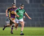 13 February 2016; John Fitzgibbon, Limerick, in action against Andrew Kenny, Wexford. Allianz Hurling League, Division 1B, Round 1, Limerick v Wexford. Gaelic Grounds, Limerick. Picture credit: Sam Barnes / SPORTSFILE