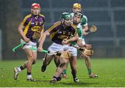 13 February 2016; Harry Kehoe, Wexford, in action against John Fitzgibbon, Limerick. Allianz Hurling League, Division 1B, Round 1, Limerick v Wexford. Gaelic Grounds, Limerick. Picture credit: Sam Barnes / SPORTSFILE