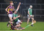 13 February 2016; Diarmaid Byrne, Limerick, in action against Eoin Moore, Wexford. Allianz Hurling League, Division 1B, Round 1, Limerick v Wexford. Gaelic Grounds, Limerick. Picture credit: Sam Barnes / SPORTSFILE