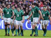 13 February 2016; Ireland forwards, from left, Donnacha Ryan, Jamie Heaslip, James Cronin, Devin Toner and CJ Stander make their way to a lineout . RBS Six Nations Rugby Championship, France v Ireland. Stade de France, Saint Denis, Paris, France. Picture credit: Ramsey Cardy / SPORTSFILE