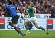 13 February 2016; Robbie Henshaw, Ireland, in action against Yacouba Camara, France. RBS Six Nations Rugby Championship, France v Ireland. Stade de France, Saint Denis, Paris, France. Picture credit: Ramsey Cardy / SPORTSFILE
