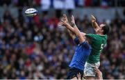 13 February 2016; Devin Toner, Ireland, in action against Damien Chouly, France. RBS Six Nations Rugby Championship, France v Ireland. Stade de France, Saint Denis, Paris, France. Picture credit: Ramsey Cardy / SPORTSFILE