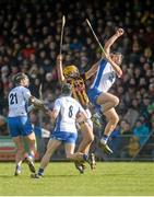 14 February 2016; Kevin Moran, Waterford, in action against Colin Fennelly, Kilkenny. Allianz Hurling League, Division 1A, Round 1, Waterford v Kilkenny. Walsh Park, Waterford. Picture credit: Piaras Ó Mídheach / SPORTSFILE