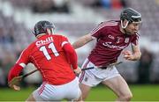 14 February 2016; Padraig Mannion, Galway, in action against Paudie O'SullEvan, Cork. Allianz Hurling League, Division 1A, Round 1, Galway v Cork. Pearse Stadium, Galway. Picture credit: David Maher / SPORTSFILE