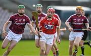 14 February 2016; Lorcan McLoughlin, Cork, in action against Adrian Tuohy, Galway. Allianz Hurling League, Division 1A, Round 1, Galway v Cork. Pearse Stadium, Galway. Picture credit: David Maher / SPORTSFILE
