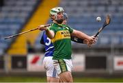 14 February 2016; Mikey Boyle, Kerry, shoots to score his side's 1st goa despite the efforts of Darren Maher, Laoisl. Allianz Hurling League, Division 1B, Round 1, Laois v Kerry. O'Moore Park, Portlaoise, Co. Laois. Photo by Sportsfile