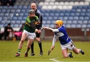 14 February 2016; Oisin Carroll, Laois, in action against John Egan, Kerry. Allianz Hurling League, Division 1B, Round 1, Laois v Kerry. O'Moore Park, Portlaoise, Co. Laois. Photo by Sportsfile