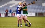 14 February 2016; John Egan, Kerry, in action against Oisin Carroll, Laois. Allianz Hurling League, Division 1B, Round 1, Laois v Kerry. O'Moore Park, Portlaoise, Co. Laois. Photo by Sportsfile