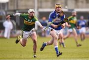 14 February 2016; Ciaran Collier, Laois, in action against Shane Nolan, Kerry. Allianz Hurling League, Division 1B, Round 1, Laois v Kerry. O'Moore Park, Portlaoise, Co. Laois. Photo by Sportsfile